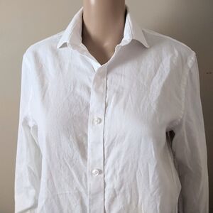 Tommy Hilfiger White Button Down Dress Shirt, Women's 14 1/2 32/33